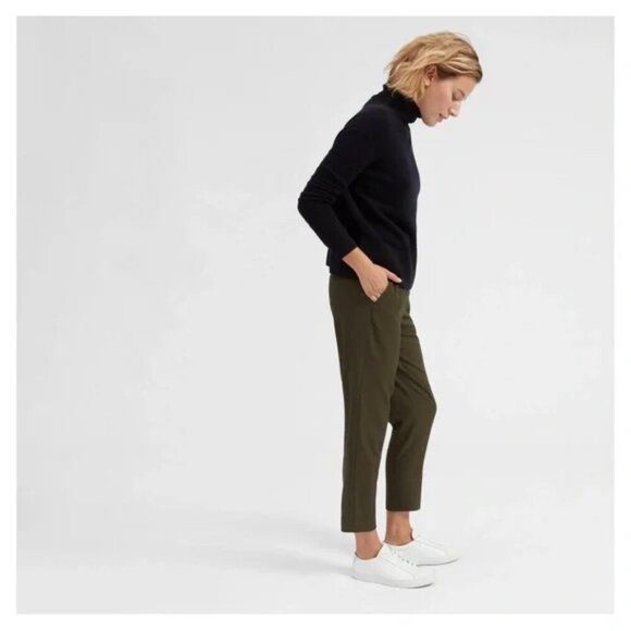 The Everlane GoWeave Easy Pant - Olive Green 100% Wool - Picture 3 of 6